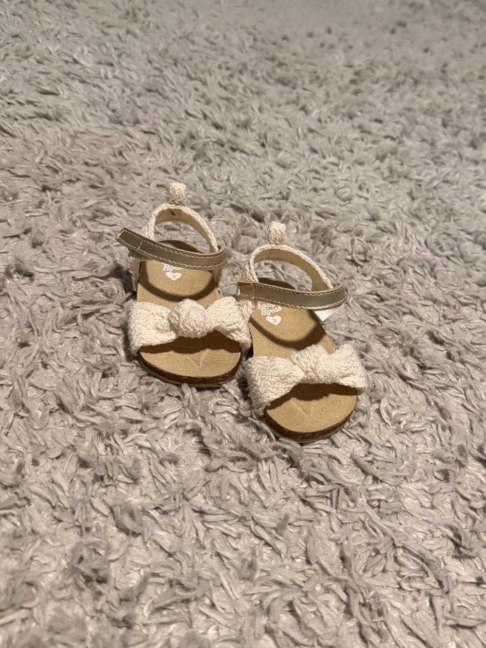 OshKosh B'gosh Cream Bow Baby Sandals